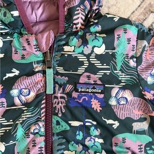 Patagonia Kids' Forest Print Reversible Jacket - Pink and Green